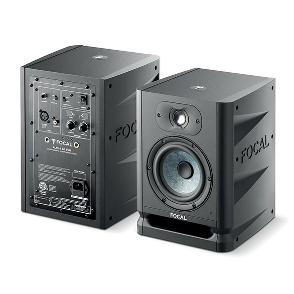 Alpha 50 EVO - Focal Active 2-Way professional monitoring loudspeaker - Front and back View