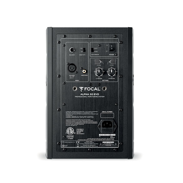Alpha 50 EVO - Focal Active 2-Way professional monitoring loudspeaker - Back View