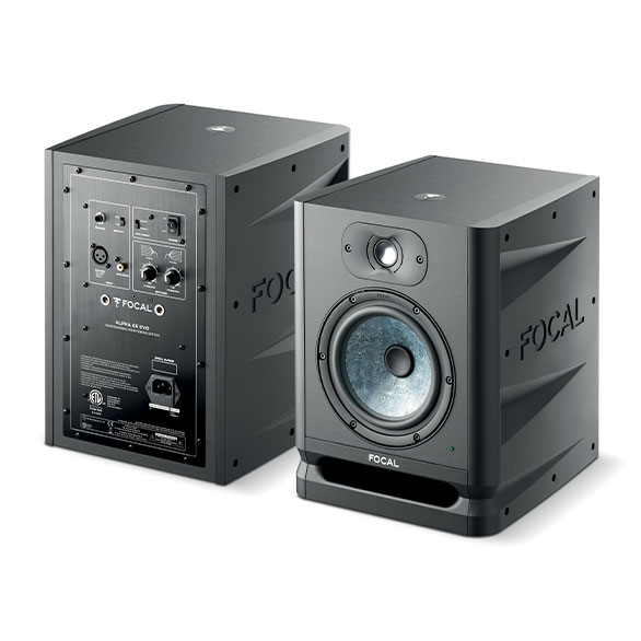 Alpha 65 EVO - Focal Active 2-Way professional monitoring loudspeaker - Front and Back View